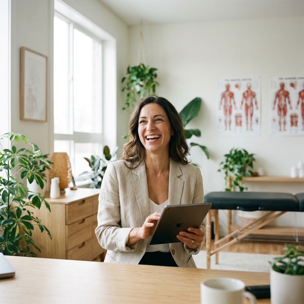 Podjetnik sproščeno vodi posel preko tablice z uporabo Orbitrion CRM